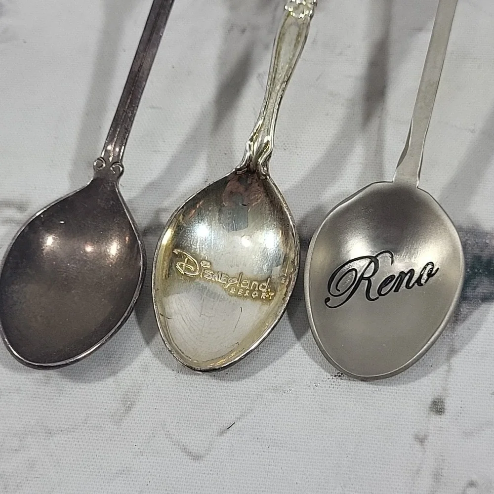 Vintage Souvenir Spoons Decorative Lot Of 3 Minnesota‎ Disneyland Reno Nevada